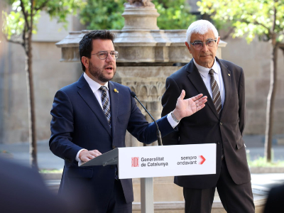 El president i el conseller de Salut durant la recepció. Autor: Rubén Moreno El president i el conseller de Salut durant la recepció. Autor: Rubén Moreno