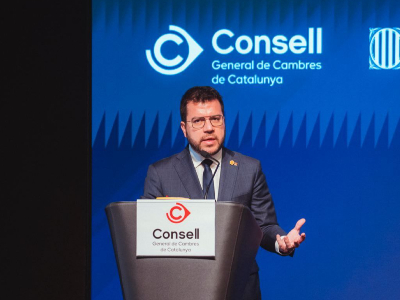 El president durant l'acte. Fotografia: Arnau Carbonell El president durant l'acte. Fotografia: Arnau Carbonell