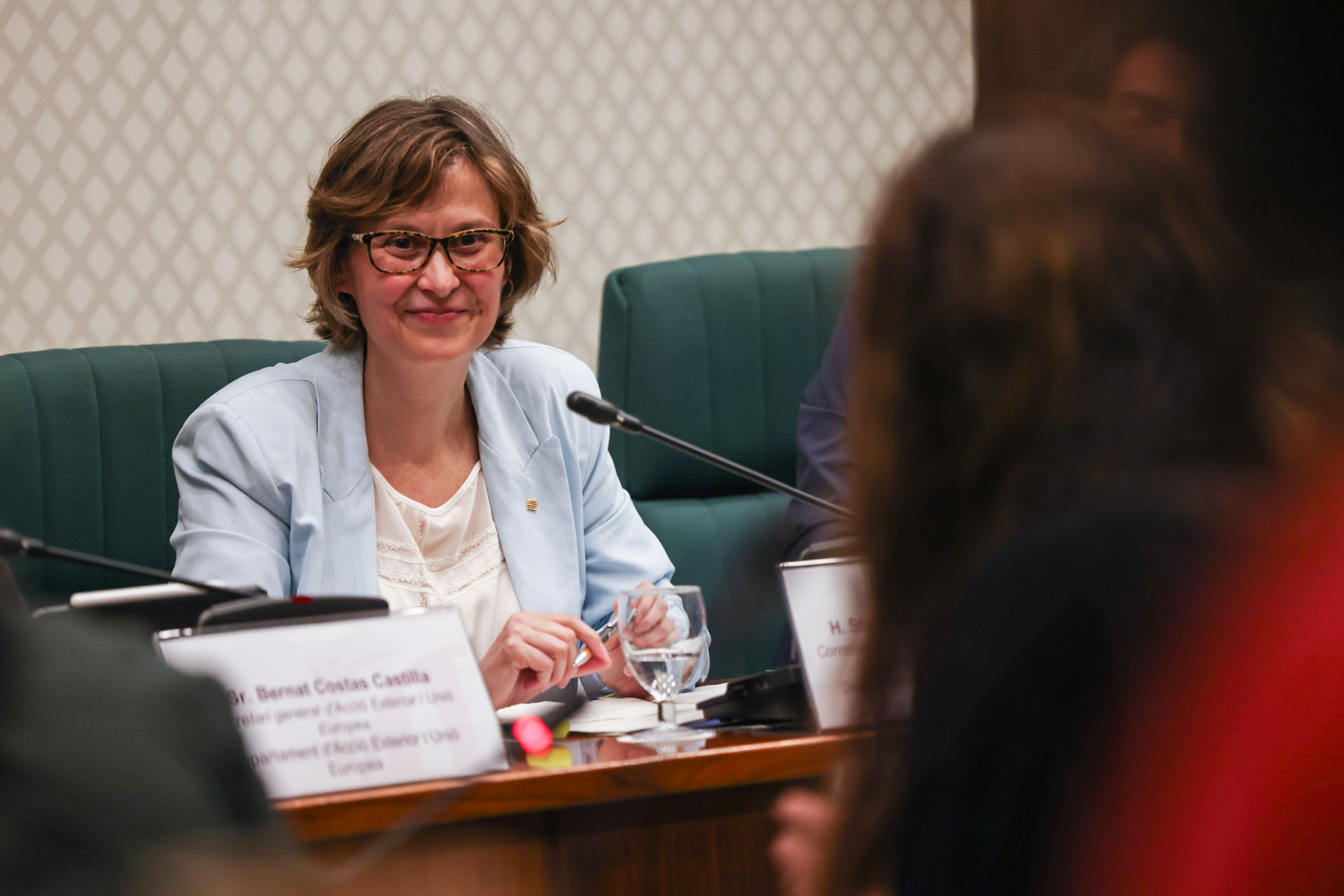 La consellera Meritxell Serret, durant la seva compareixença al Parlament. La consellera Meritxell Serret, durant la seva compareixença al Parlament.