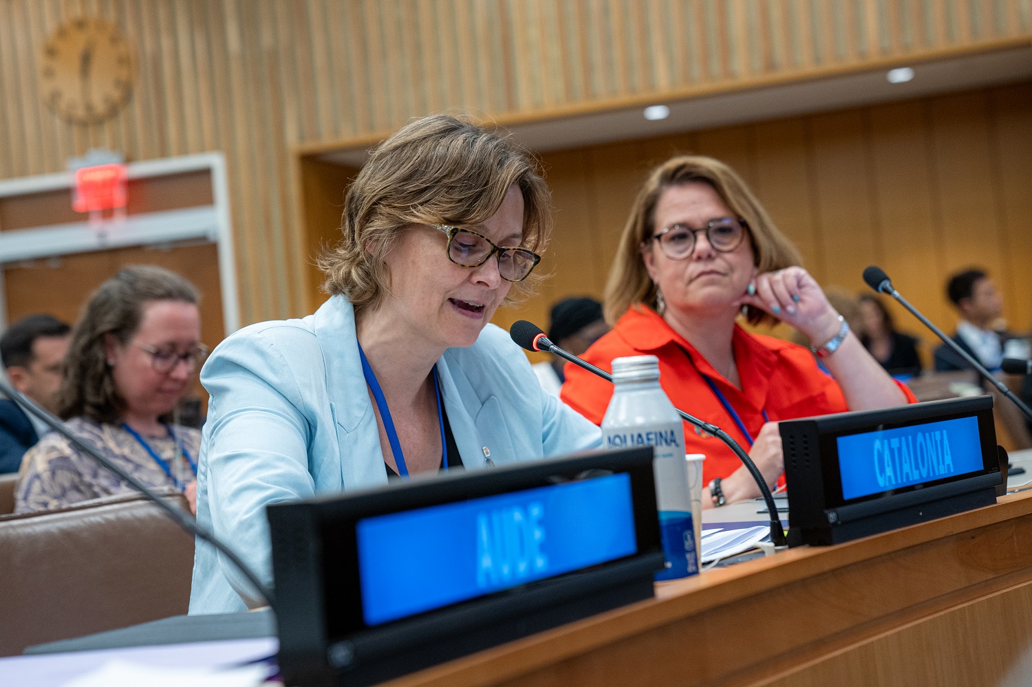 La consellera Serret, a la seu de les Nacions Unides. La consellera Serret, a la seu de les Nacions Unides.