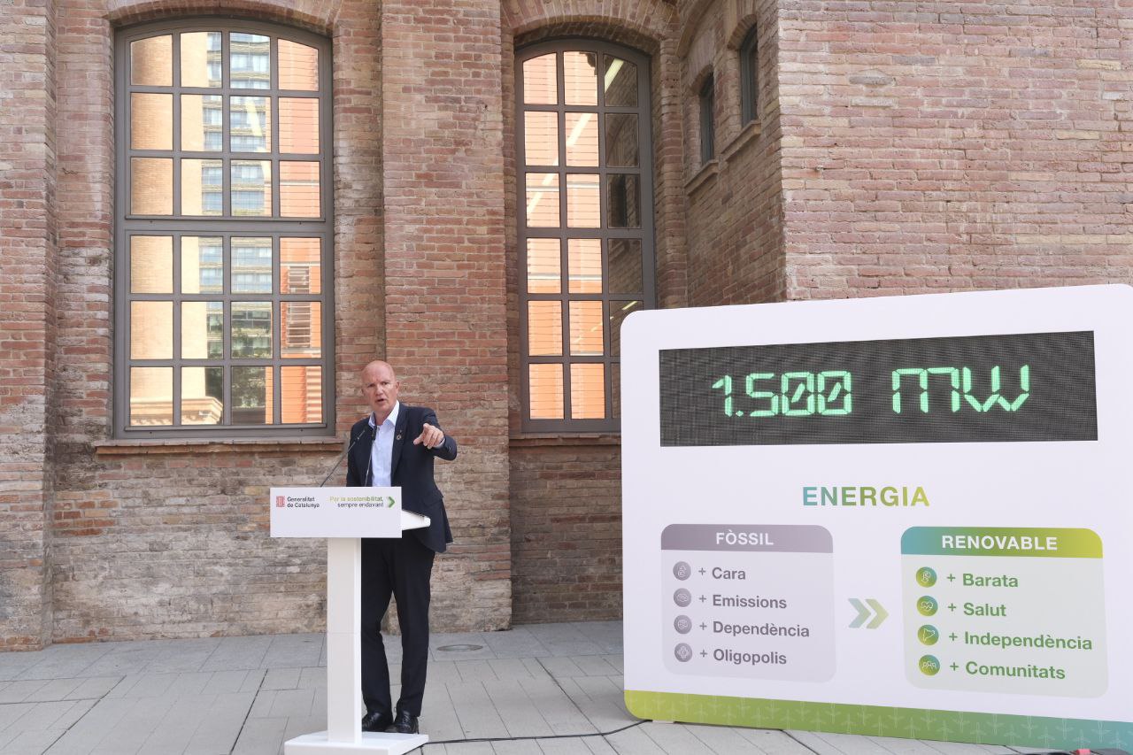 El conseller Mascort, durant la presentació del balanç El conseller Mascort, durant la presentació del balanç