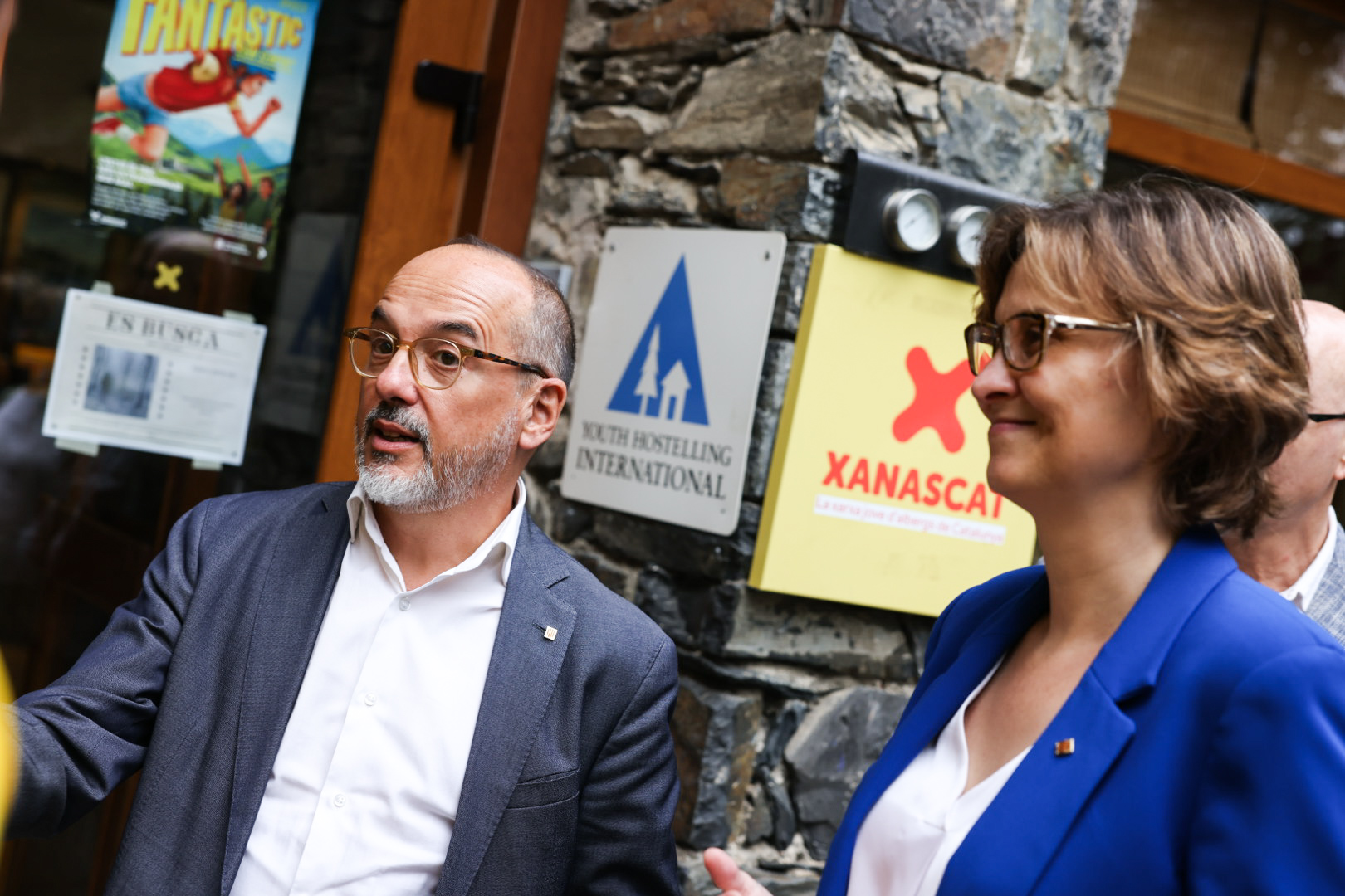 El conseller Campuzano i la consellera Serret, durant la visita. El conseller Campuzano i la consellera Serret, durant la visita.