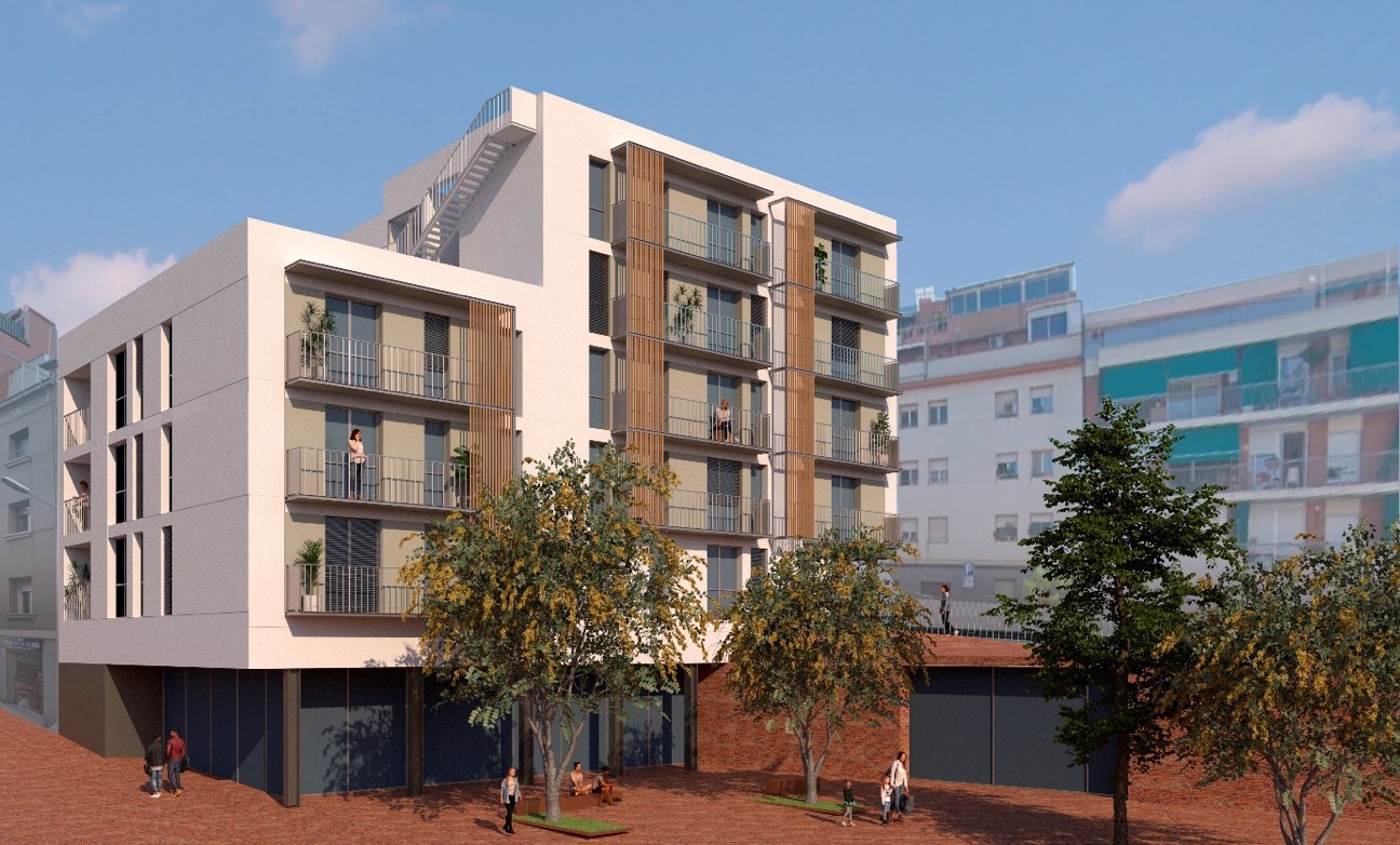 Imatge virtual de la promoció de 15 habitatges de lloguer social al barri del Carmel de Barcelona. Imatge virtual de la promoció de 15 habitatges de lloguer social al barri del Carmel de Barcelona.