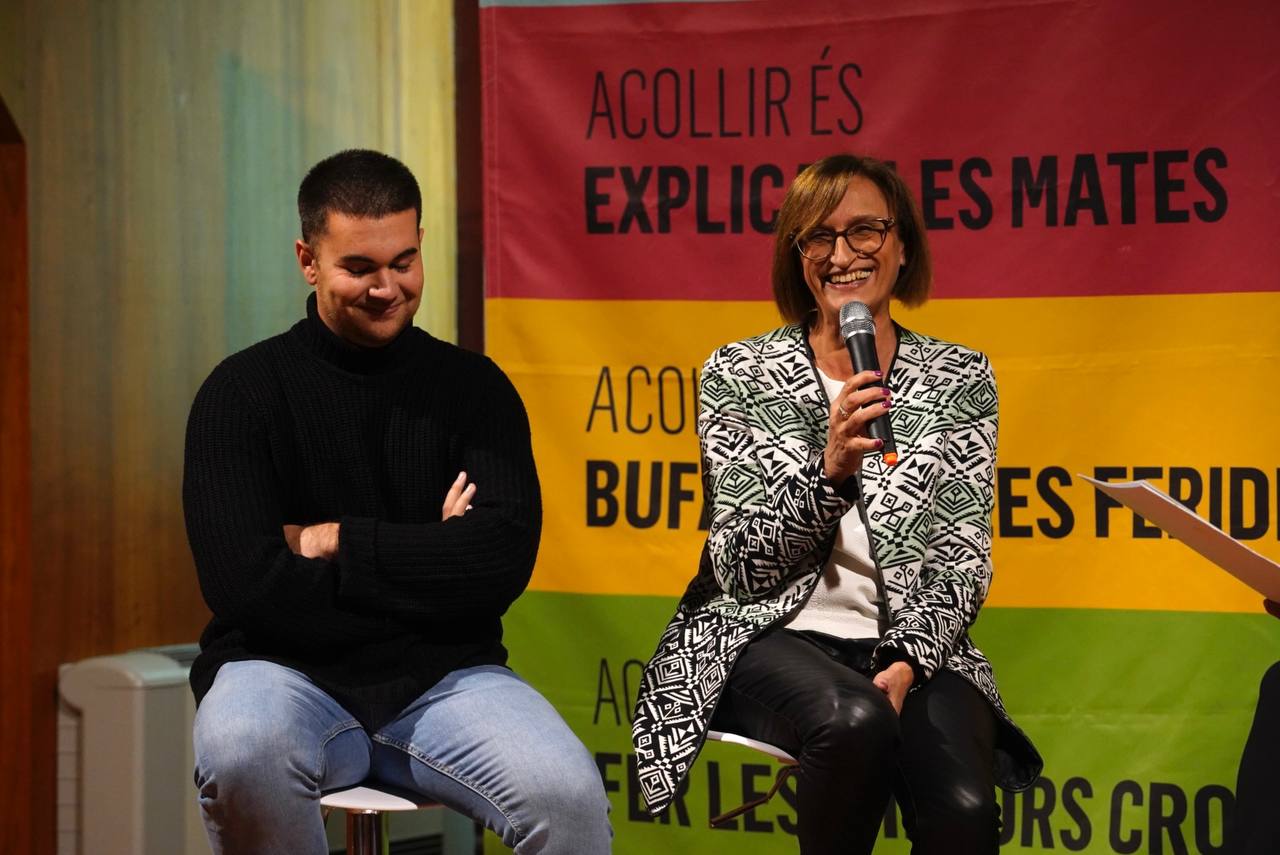 La Rosa i l'Àlex a l'acte d'acolliment a La Seu d'Urgell La Rosa i l'Àlex a l'acte d'acolliment a La Seu d'Urgell