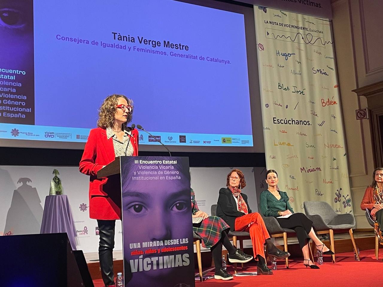 La consellera Verge participa a la III Trobada Estatal de Violència Vicària i Violència de Gènere Institucional a Barcelona