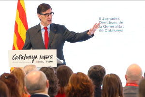 El president Illa a les II Jornades Directives de la Generalitat de Catalunya (foto: Rubén Moreno) El president Illa a les II Jornades Directives de la Generalitat de Catalunya (foto: Rubén Moreno)