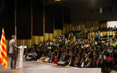 El president davant el món municipalista que s'ha congregat a l'auditori. Autor: Rubén Moreno El president davant el món municipalista que s'ha congregat a l'auditori. Autor: Rubén Moreno