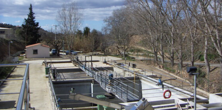 Detall de la depuradora de Falset. Detall de la depuradora de Falset.