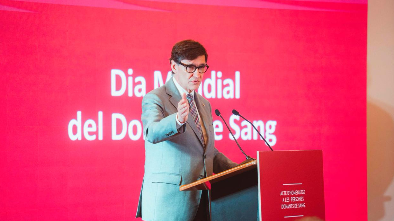 El president, durant la seva intervenció en l'acte. Fotografia: Arnau Carbonell El president, durant la seva intervenció en l'acte. Fotografia: Arnau Carbonell